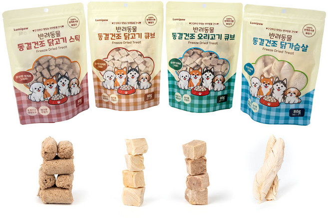 루미포 반려동물 동결건조 간식, 80g, 1개, 닭가슴살