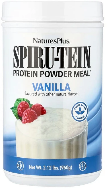 NaturesPlus Spiru-Tein® Protein Powder Meal Vanilla 2.12 lbs (960 g), 960g, 1개 - 쿠팡