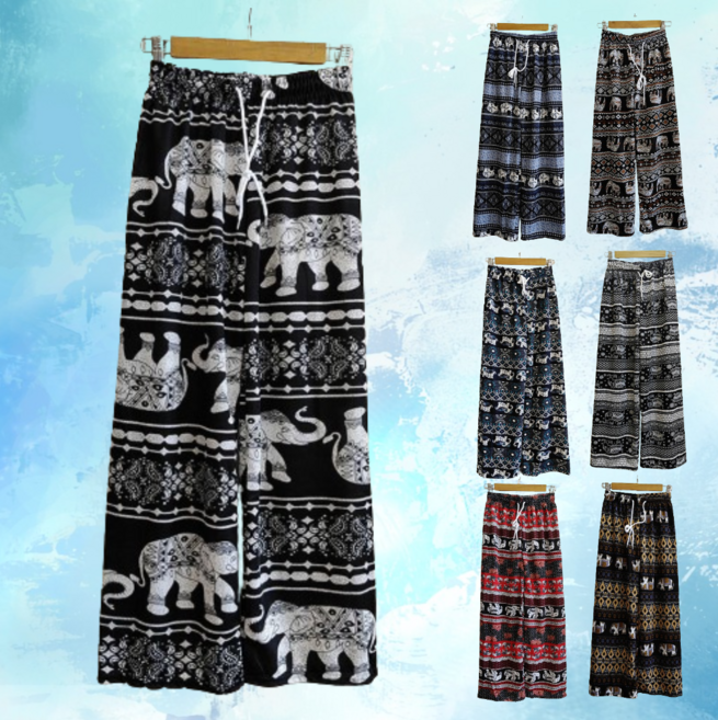 [이에이워] 1+1 몸빼바지 여름바지 냉장고 촌캉스룩 코끼리 팬츠 편한 플리츠 여성 할머니 (ISV9P0417O2)