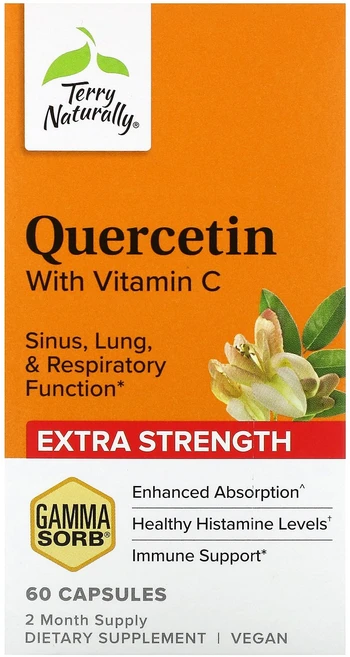 Terry Naturally Quercetin with Vitamin C 60 Capsules, 1개, 60정 - 쿠팡