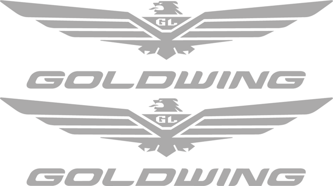 바이크 골드윙(goldwing) 세트 스티커 / 23 cm x 13 cm 튜닝꾸미기레터링데칼커팅, 1개, 은색(실버)
