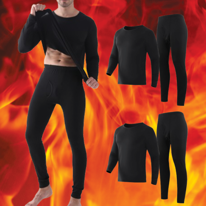 그리드오브 남성용 소프트 기모 발열 내의 세트 1+1