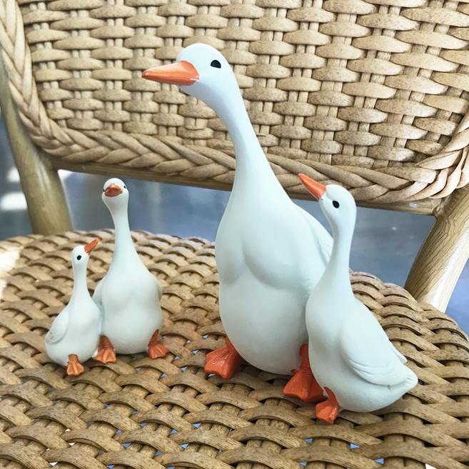 달빛코드 인테리어인형 소품 코끼리공예품 코끼리 장식 3p, 오리 4p