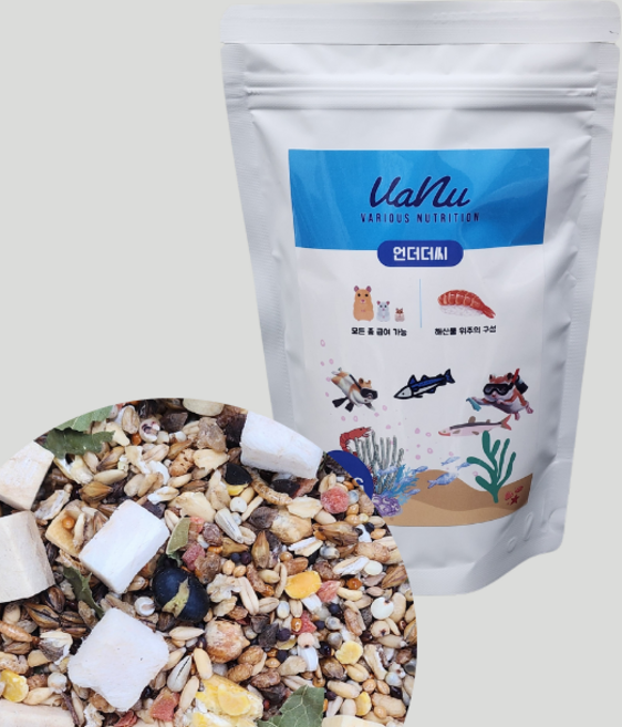 [VANU] 바누 언더더씨 400g 햄스터 사료 먹이, 1개