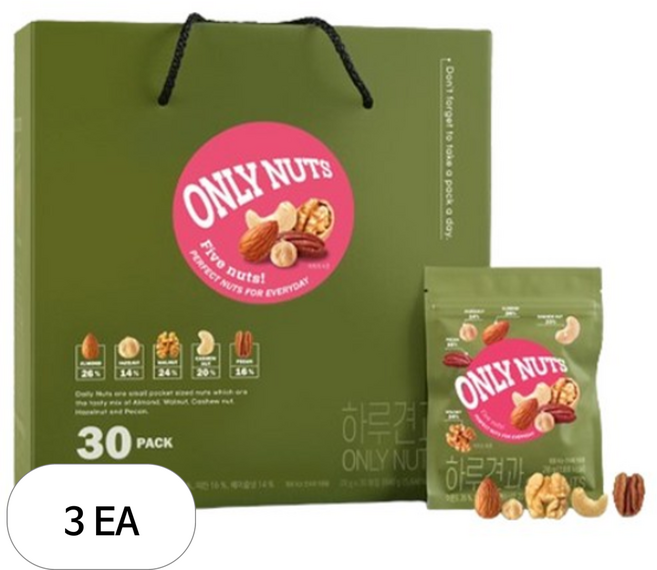 하루견과 ONLY NUTS, 840g, 3개