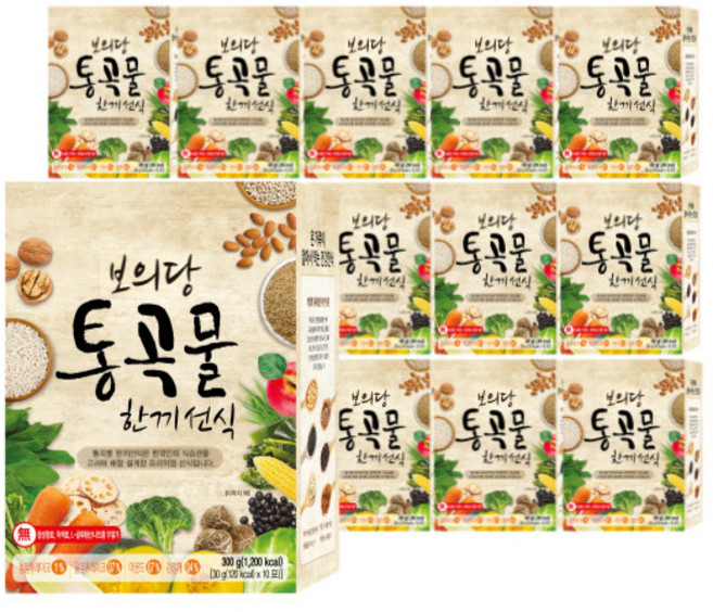 [보의당] [국내산 30곡] 통곡물 한끼선식 12박스(30g x 120포), 300g, 12박스