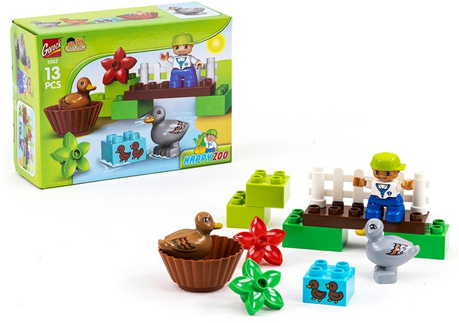 제노그로우 블럭놀이 오리친구 레고호환블럭 유아블럭 어린이날선물 졸업선물 입학선물, 1개