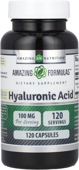 Amazing Nutrition 히알루론산 100mg 캡슐 120정, AmazingNutrition히알루론산100mg캡슐12, 1개 - 쿠팡