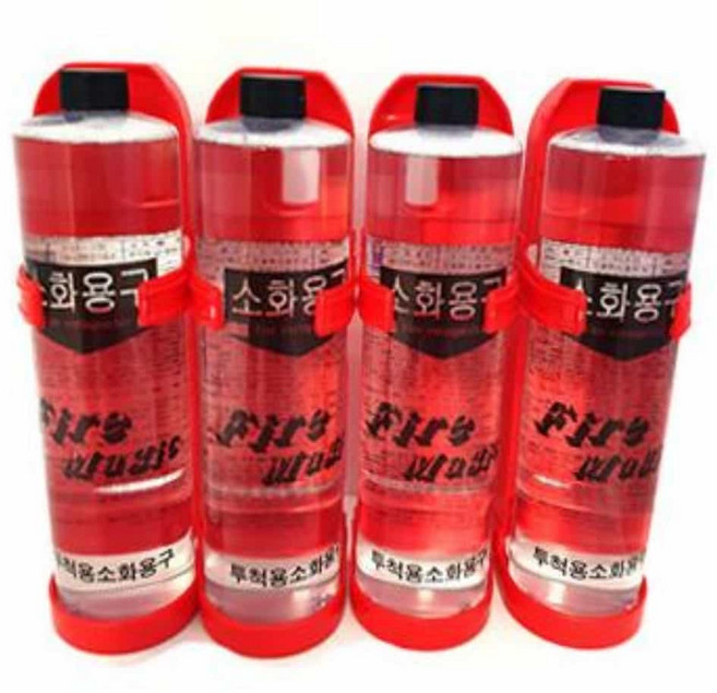 투척용 소화기 4세트 던지는 소화용구 화이어매직 물소화기 가정용 거치대포함, 파이어매직 소화용구4세트(본품4개+거치대4개)