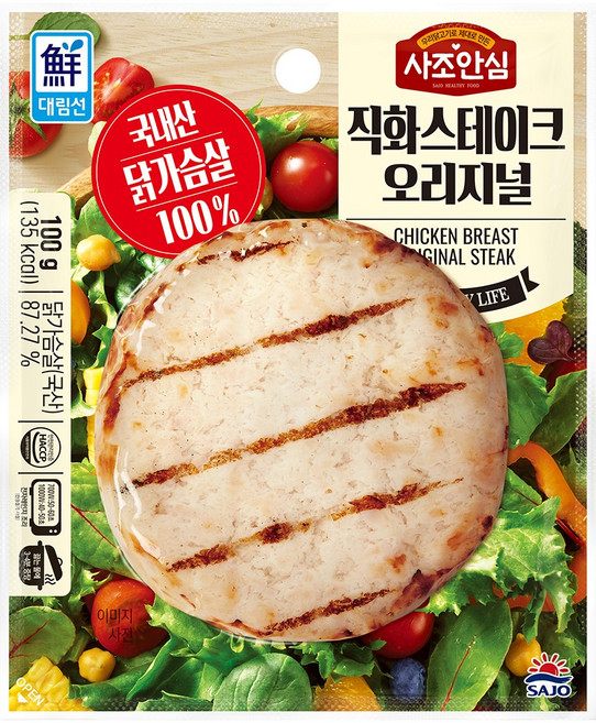 사조안심 닭가슴살 직화 스테이크 오리지널 100g, 12개