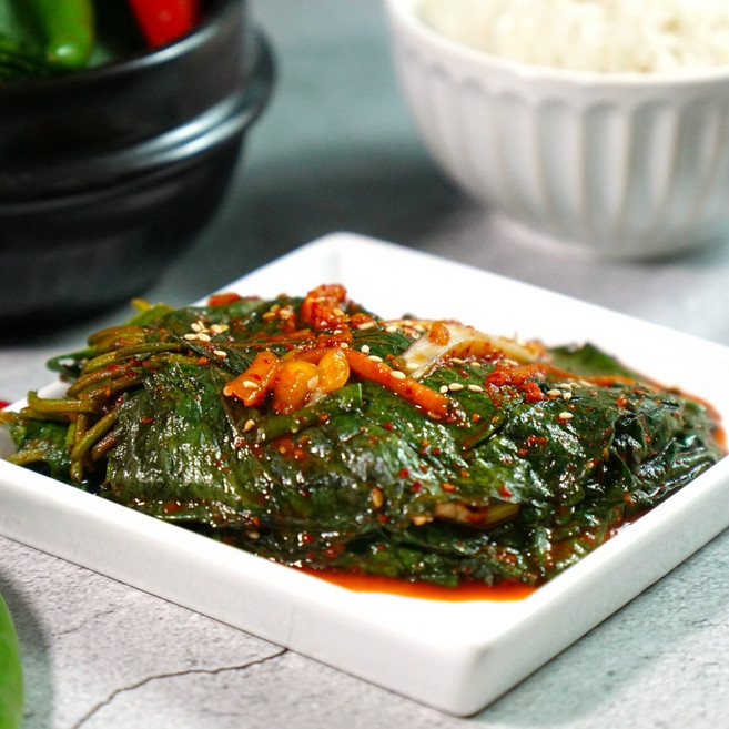 [제니네 제철과일] SG 산지발송 깻잎 김치 깊은 감칠맛 아삭, 500g, 1개, 1L