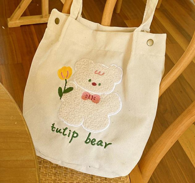 [아뜰리에 루나] 골덴 뽀글곰돌이 숄더백