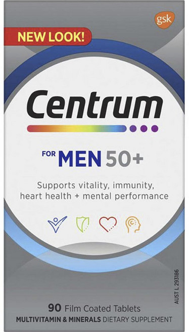 Centrum 善存 50歲以上男性適用綜合維他命膜衣錠, 1罐, 90顆