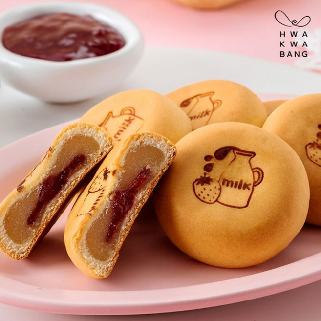 화과방 우유앙빵딸기 35gx20개입 1box / 대량간식 개별포장 만주 간식, 20개, 35g