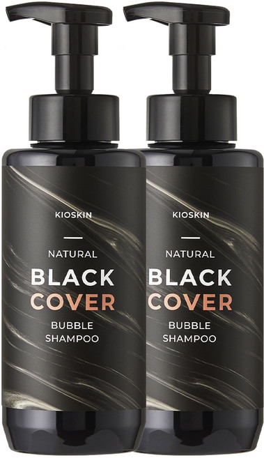 바르고 감으면 끝나는 새치샴푸 탈모완화 기능성 저자극 두피케어 자연유래성분 중년탈모 모발개선 건강한모발, 500ml, 2개, 흑갈색