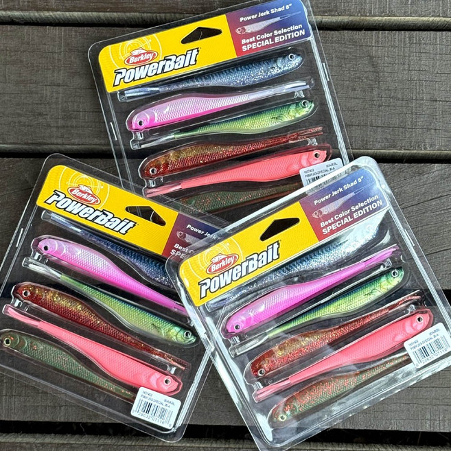 버클리 저크쉐드 5인치 광어 다운샷 웜 (베스트 컬러 세트), 3세트, 10g, 스페셜SET