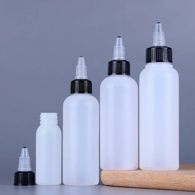 플라스틱 HDPE 스퀴즈 병 트위스트 탑 캡 여행 분배 용기 페인트 아트 접착제 잉크 액체 오일 10ml-250ml 1, 04 Clear Twist cap, 07 120ml, 01 Plastic, 1개