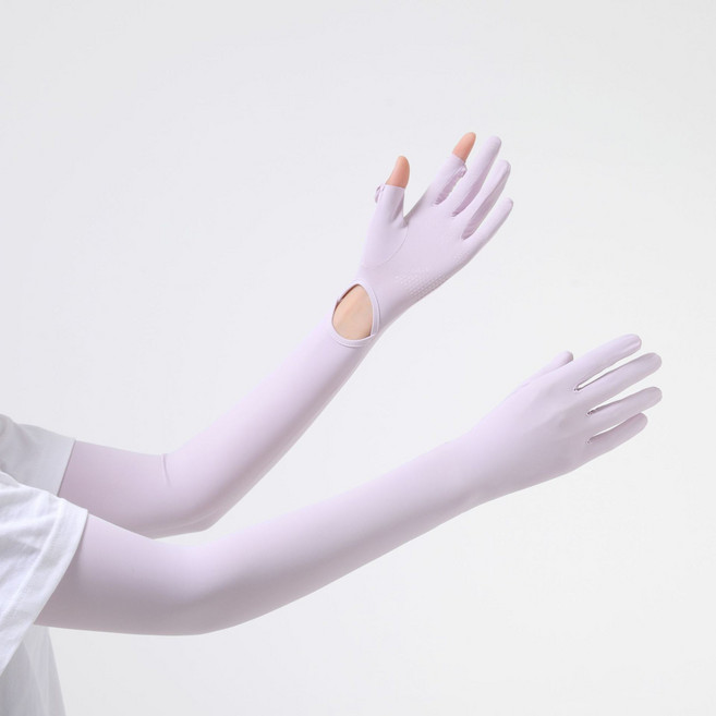 손가락팔토시 햇빛차단 운전장갑 쿨토시 골프토시, 1개, 바이올렛