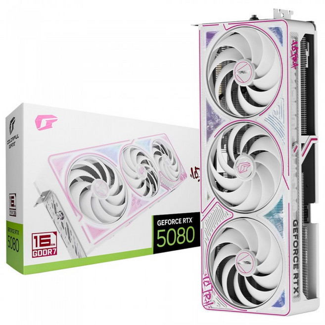 컬러풀 COLORFUL iGame 지포스 RTX 5080 ULTRA OC White D7 16GB 도우정보 VGA 컴퓨터 그래픽카드, 단일모델
