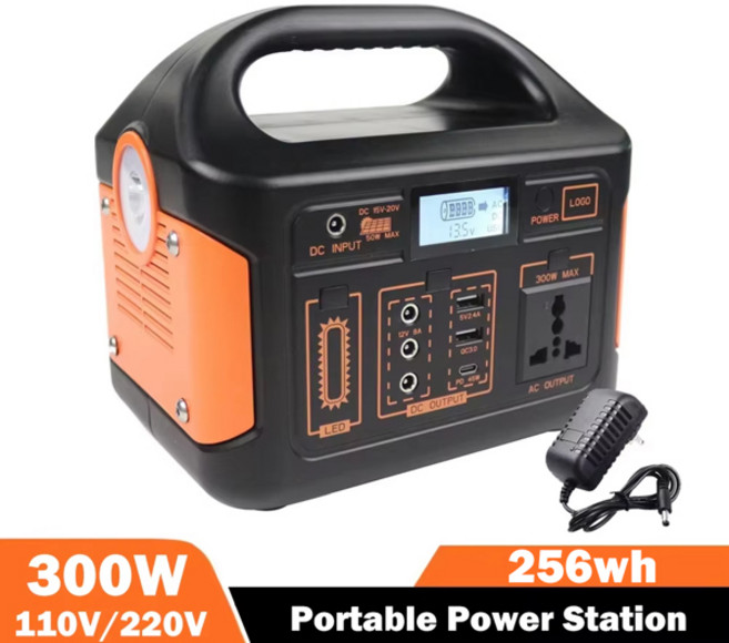 가이아레이 휴대용 발전소 100W 300W 500W 솔라광 충전소 110V 220V 에너지 저장 공급 장치 야외 캠핑 RV 가정용, 300W Power Station, 영국, 110V용