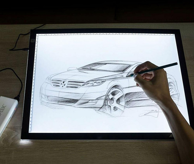 은비가 밝기조절 대형 A3 LED 드로잉보드