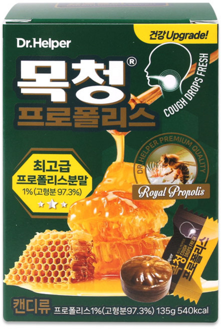 목청 프로폴리스 30정 / 목캔디 목에좋은, 1개, 135g