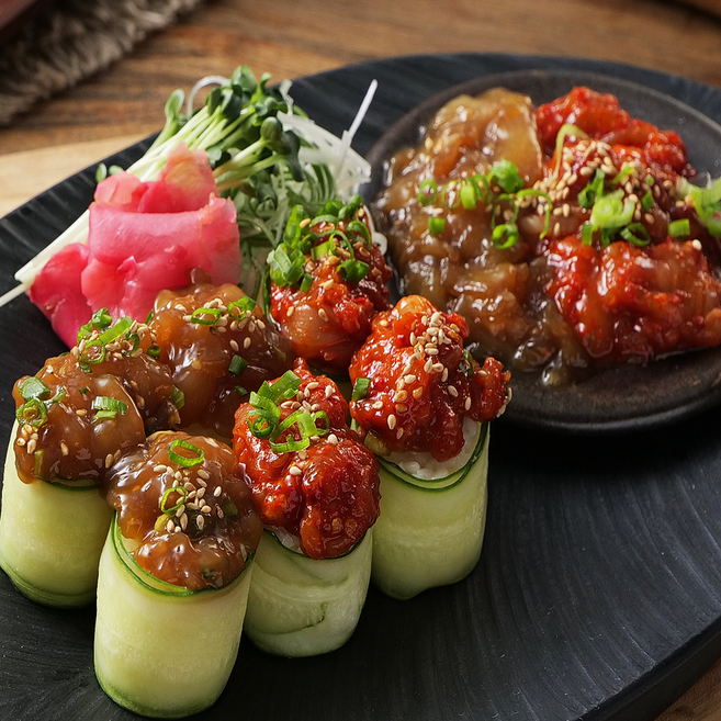 씨푸드코리아 간장+양념 순살게장 혼합세트, 1세트, 700g