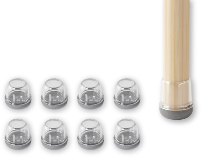 살림결 먼지없는 소음방지 의자 발커버, 8개, 그레이