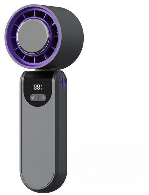 비버리코 대용량 4000mAh 터보 급속 냉각 휴대용 선풍기 무선 접이식, 그레이, F330