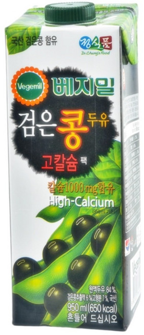 베지밀 검은콩 두유 고칼슘, 950ml, 24개