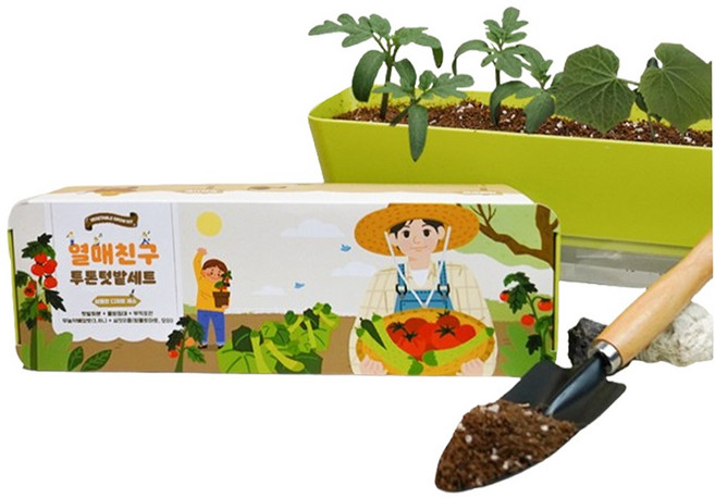 투톤텃밭세트-열매친구(오이 방울토마토/30x10cm)