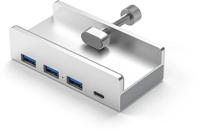 USB 3.0 허브 외부 클립형 분배기 어댑터 데스크탑 노트북 와이어 멀티 포트 도킹 스테이션 C 전원 TF 카, 06 3USB 1 TYPEC silver