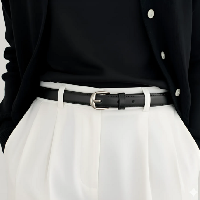 한솔템 은장 무광 여성 벨트 허리띠