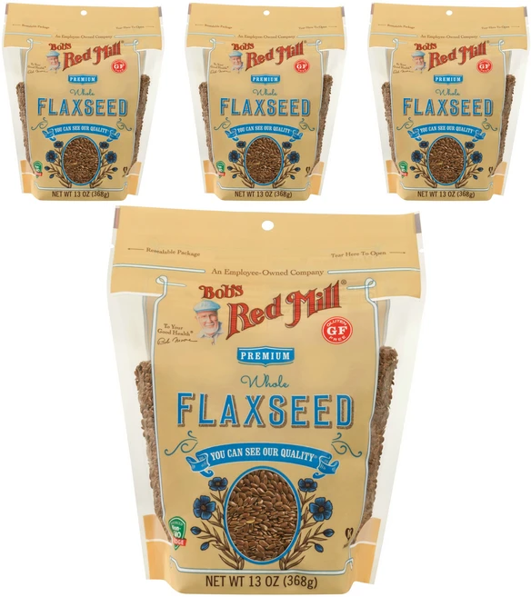 밥스레드밀 홀 플랙씨드, 368g, 4개 - 쿠팡