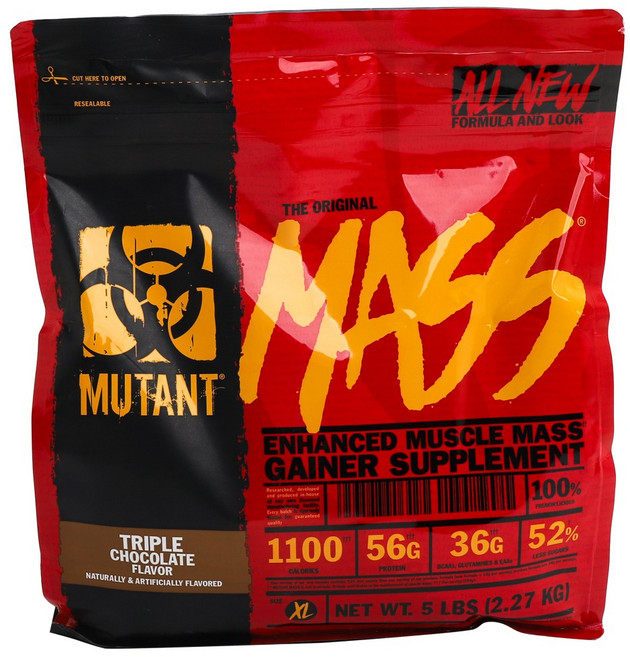 Mutant The Original Mass乳清蛋白增肌粉 三重巧克力口味, 2.27kg, 1包
