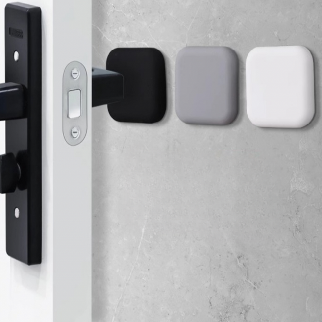 방문 손잡이 실리콘 커버 도어쿠션 도어충격 방문스토퍼 문쾅방지, 1개, 그레이