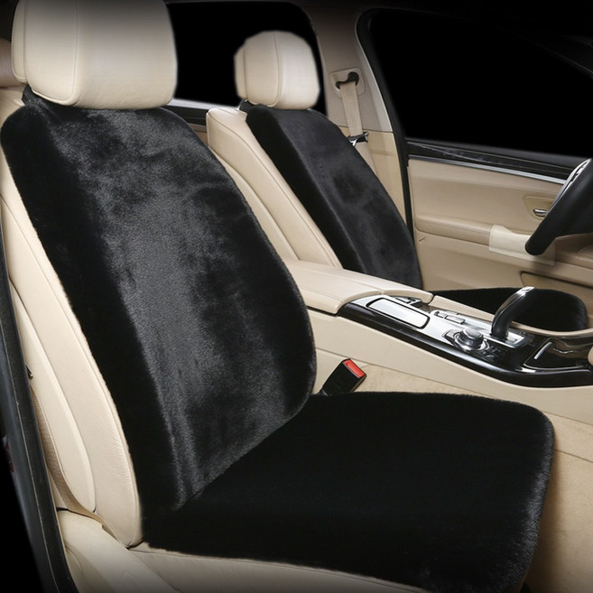 벤비아믹스 폭시니 털방석 앞좌석 풀세트 봄 가을 겨울 자동차 방석 차량용 등커버 풀세트 귀여운방석 포근하고 따듯한 시트커버 00461, 1세트, A1블랙 앞SET