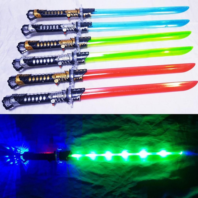 소리나는 우주칼 led광선검 전자칼 응원검 야광칼 장난감칼 귀칼, 레드, 필수선택_컬러 - 레드, 1개