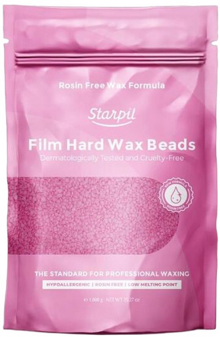 STARPIL WAX 1000G 피부용 저자극성 바디 핑크 비키니 블렌드 거친 왁스 왁스 하드 2파운드 제모용 폴리머 제모 비즈 민감한 스트립리스, 1개