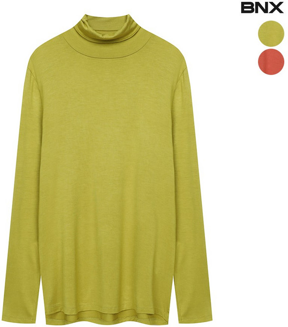 BNX 여성 모달스판 하이넥 티셔츠