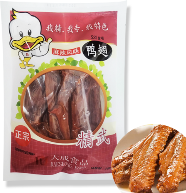 홍홍 중국식품 오리날개 중국오리날개, 1개, 180g