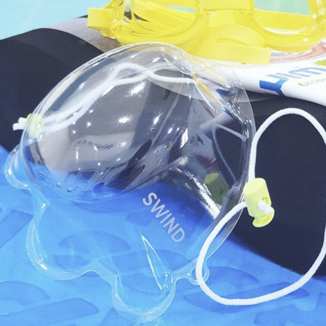 수영장방수마스크 워터파크 입투명, 성인용(L), 1개