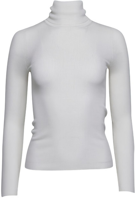 TWP 롤 넥 골지 니트 탑