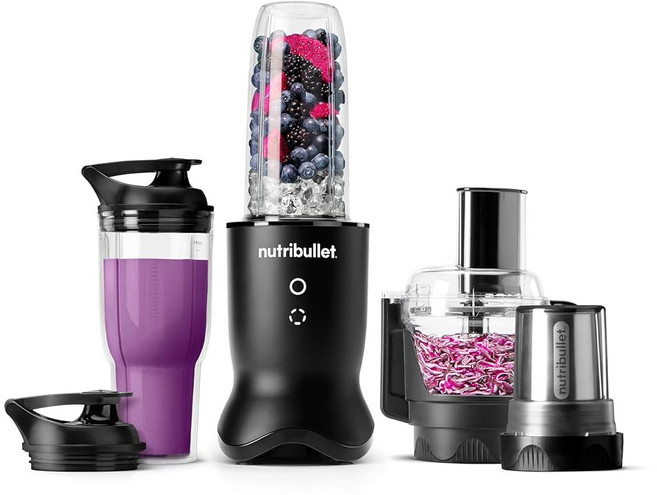 Nutribullet® Ultra Plus+ 3-1 컴팩트 주방 시스템 블렌더 푸드 프로세서 커피 및 향신료 그라인더가 있는 1200W 946.4ml(32온스) 680., Ultra Plus, Satin Black