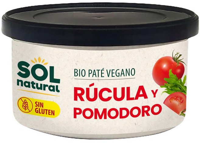 스페인 솔내추럴 루꼴라 토마토 야채 파테 sol natural vegan arugula and tomato pate, 4개, 125g