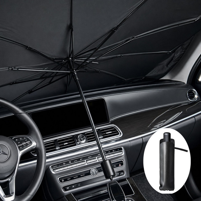 키친9단 차량용 앞유리 암막 우산형 햇빛가리개 / 전용케이스, 1개