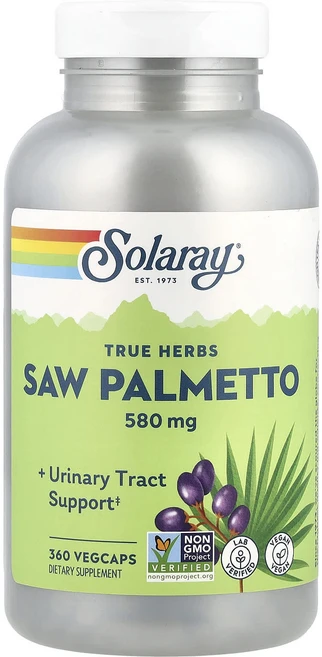 Solaray True Herbs 쏘팔메토 580mg 베지 캡슐 360정, SolarayTrueHerbs쏘팔메토580mg베지캡슐3, 1개 - 쿠팡