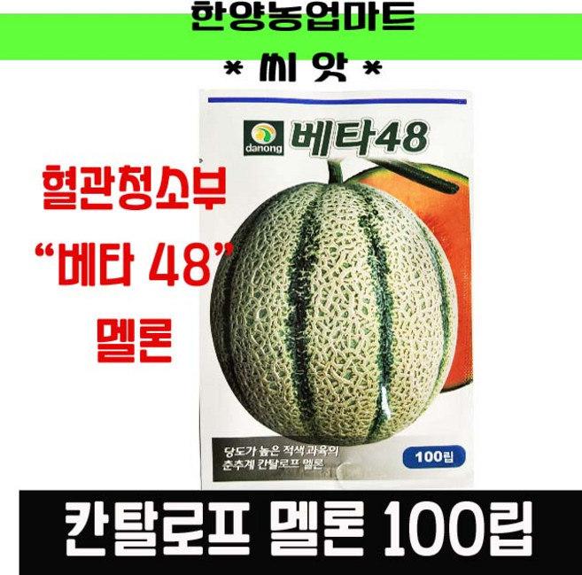 칸탈로프멜론 베타48 100립 SOD 황산화 프랑스멜론 주황멜론 씨앗 종자, 1개