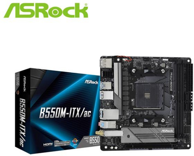 華擎 ASRock B550M-ITX/ac AMD AM4 Mini-ITX 主機板, B550M-ITX