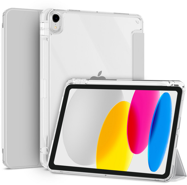 슈퍼스킨 클리어아머 플러스 애플펜슬 수납 아이패드 케이스, 라이트그레이, 1개
